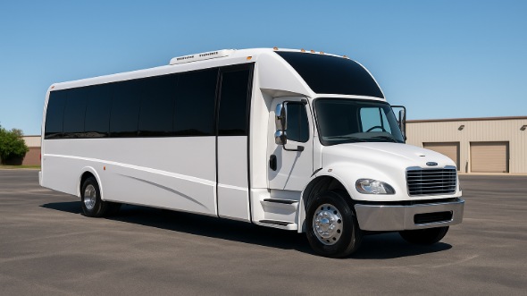 Exterior of Charter Bus Company Campbell's 15 Passenger Minibus in Campbell