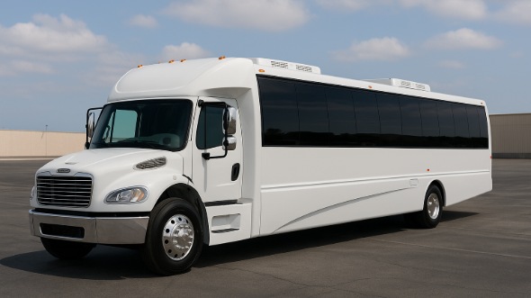 Exterior of Charter Bus Company Campbell's 18 Passenger Minibus in Campbell
