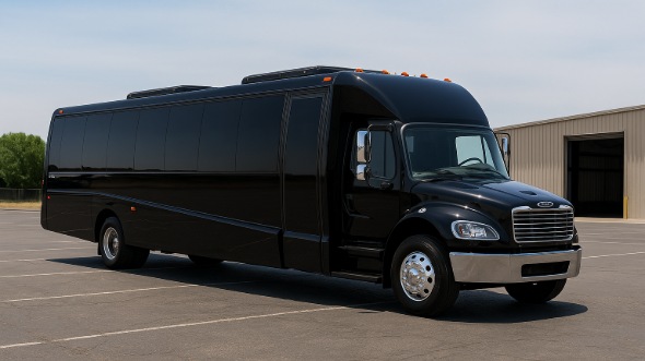 Exterior of Charter Bus Company Campbell's 20 Passenger Mini bus in Campbell