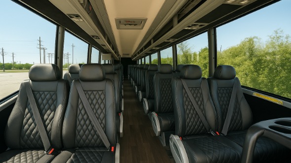 Interior of Charter Bus Company Campbell's 20 Passenger Mini bus in Campbell