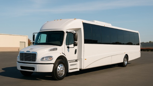 Exterior of Charter Bus Company Campbell's 35 Passenger Minibus in Campbell