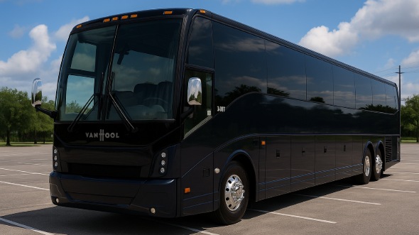 Exterior of Charter Bus Company Campbell's 50 Passenger Charter Bus in Campbell