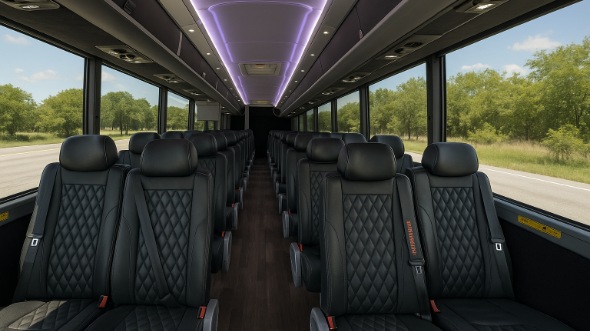 campbell 28 passenger minibus inside