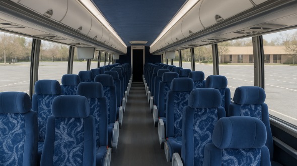 campbell 54 passenger charter bus inside