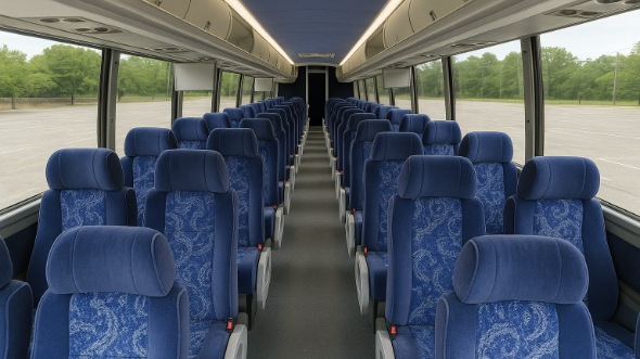 campbell 56 passenger charter bus inside