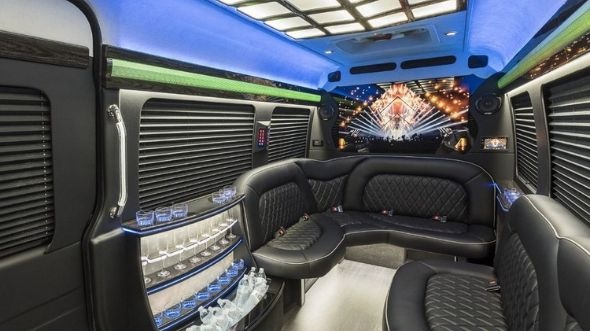 campbell sprinter limo rental inside