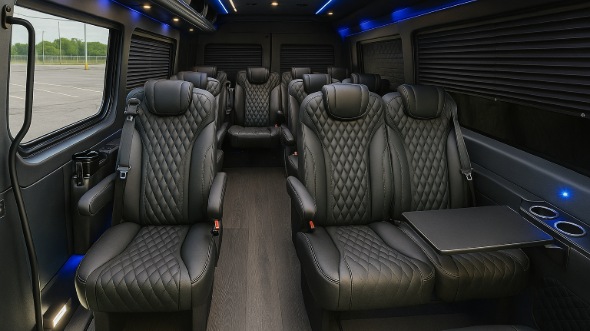 campbell sprinter van with driver inside