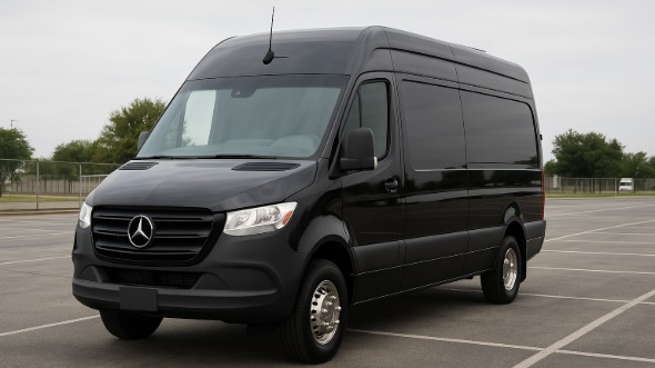 Exterior of Charter Bus Company Campbell's Sprinter Limo in Campbell